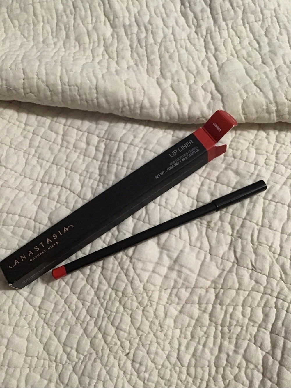 New Anastasia Beverly Hills Cherry Lip Liner Pencil In Box